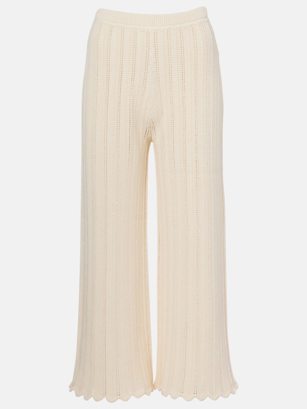 Altuzarra Cream Knit Wide-Leg Pants - Picture 4 of 4